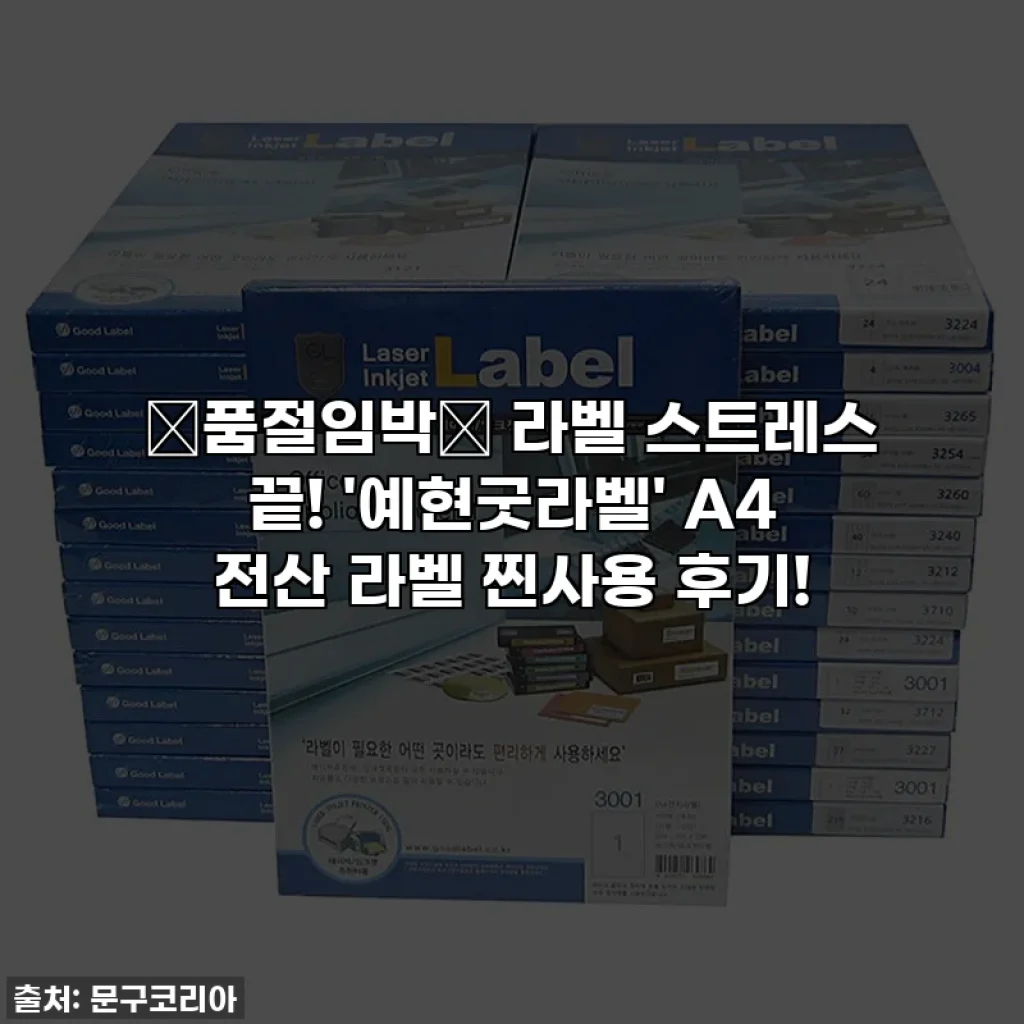 🚨품절임박🚨 라벨 스트레스 끝! '예현굿라벨' A4 전산 라벨 찐사용 후기!