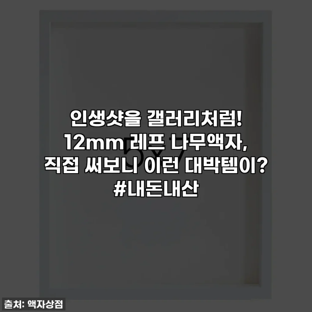인생샷을 갤러리처럼! 12mm 레프 나무액자, 직접 써보니 이런 대박템이? #내돈내산