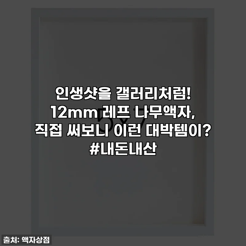 인생샷을 갤러리처럼! 12mm 레프 나무액자, 직접 써보니 이런 대박템이? #내돈내산