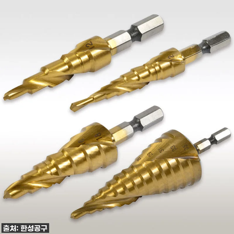 이엑스파워 2날 육각 헤리컬 스텝드릴 관련 이미지 1