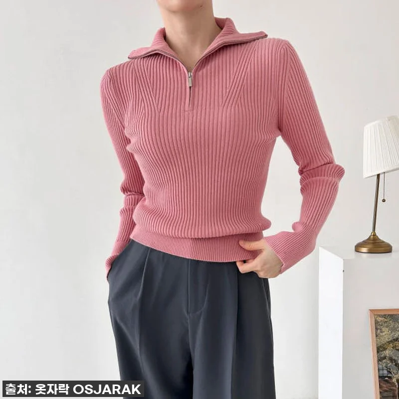 이슈템 품절임박! 핑크 하프집업 모달 관련 이미지 1