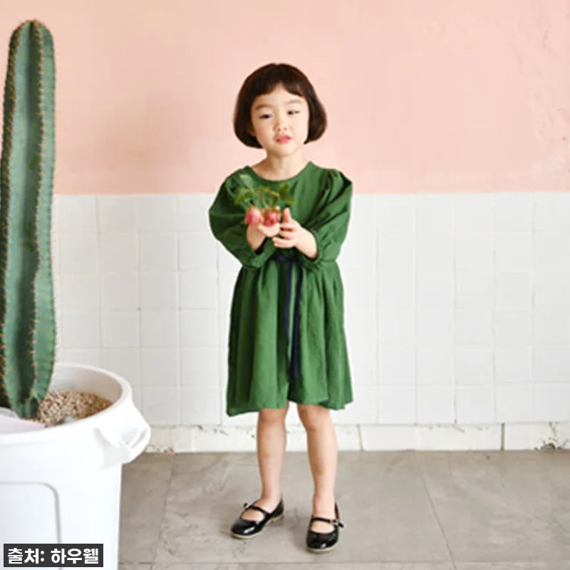 모아나원피스 면린넨 혼방 여아 아동 관련 이미지 1