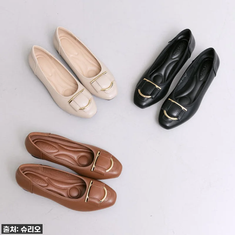 슈리오 키높이 소가죽 금장 리본 여성 관련 이미지 2