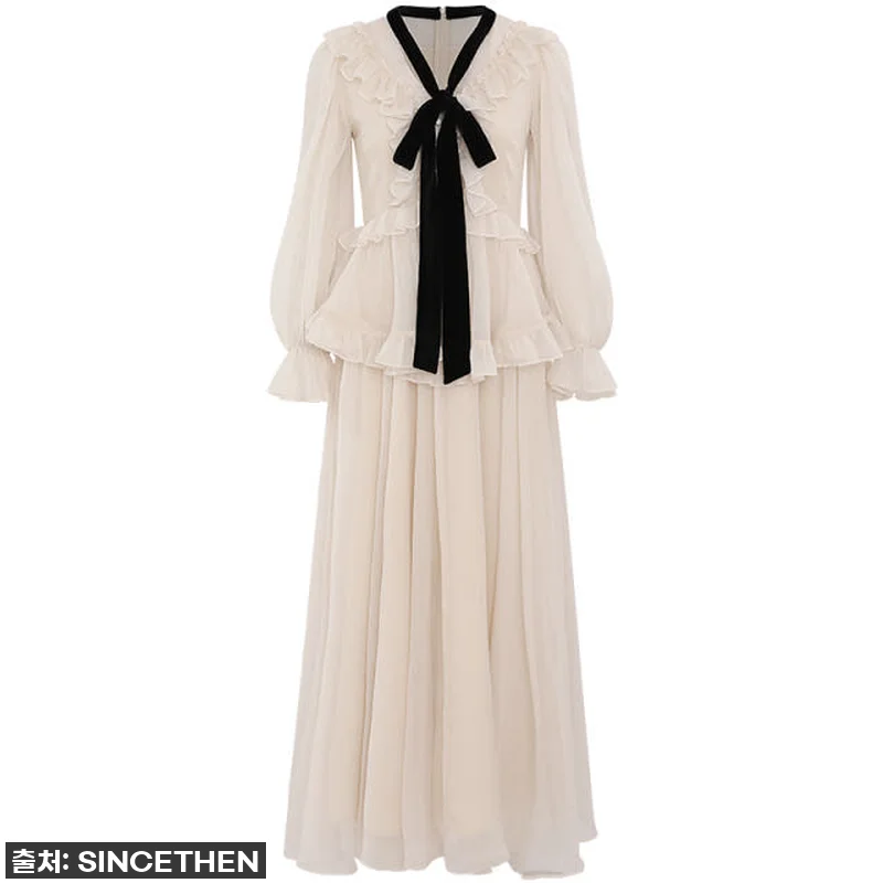 품절대란! 신스덴 디아망 러플 롱원피 관련 이미지 2