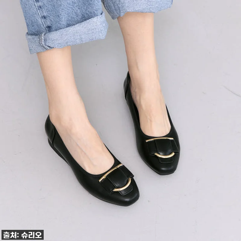 슈리오 키높이 소가죽 금장 리본 여성 관련 이미지 5