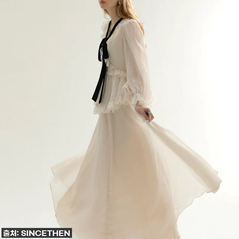 품절대란! 신스덴 디아망 러플 롱원피 관련 이미지 5