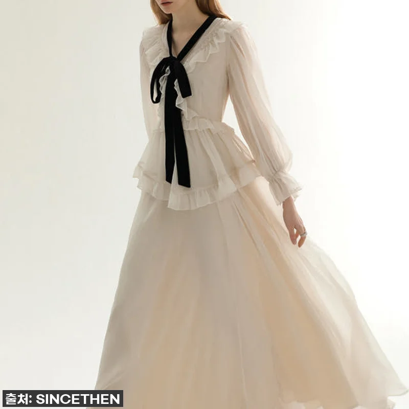 품절대란! 신스덴 디아망 러플 롱원피 관련 이미지 6