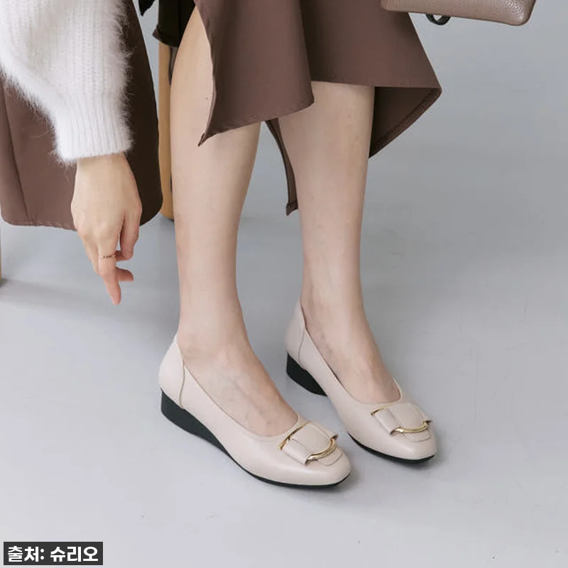 슈리오 키높이 소가죽 금장 리본 여성 관련 이미지 8