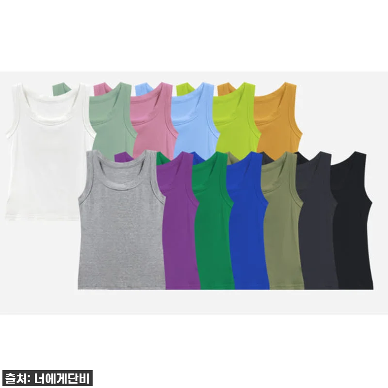 민나시 흰 하얀 민소매 골지 여성 이 관련 이미지 9