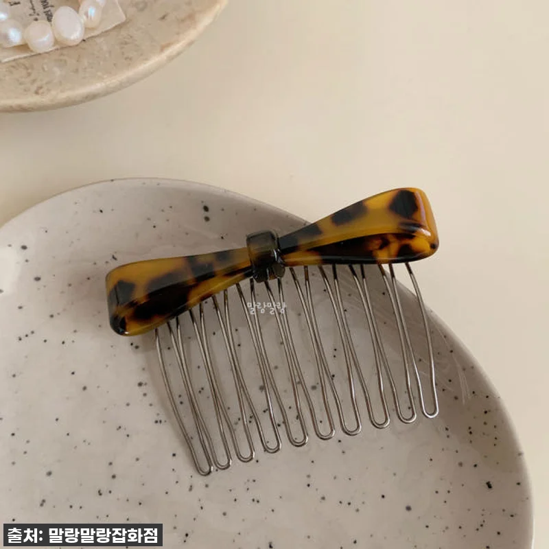 고급스러운 리본 헤어빗핀 프랑스핀 옆 관련 이미지 9