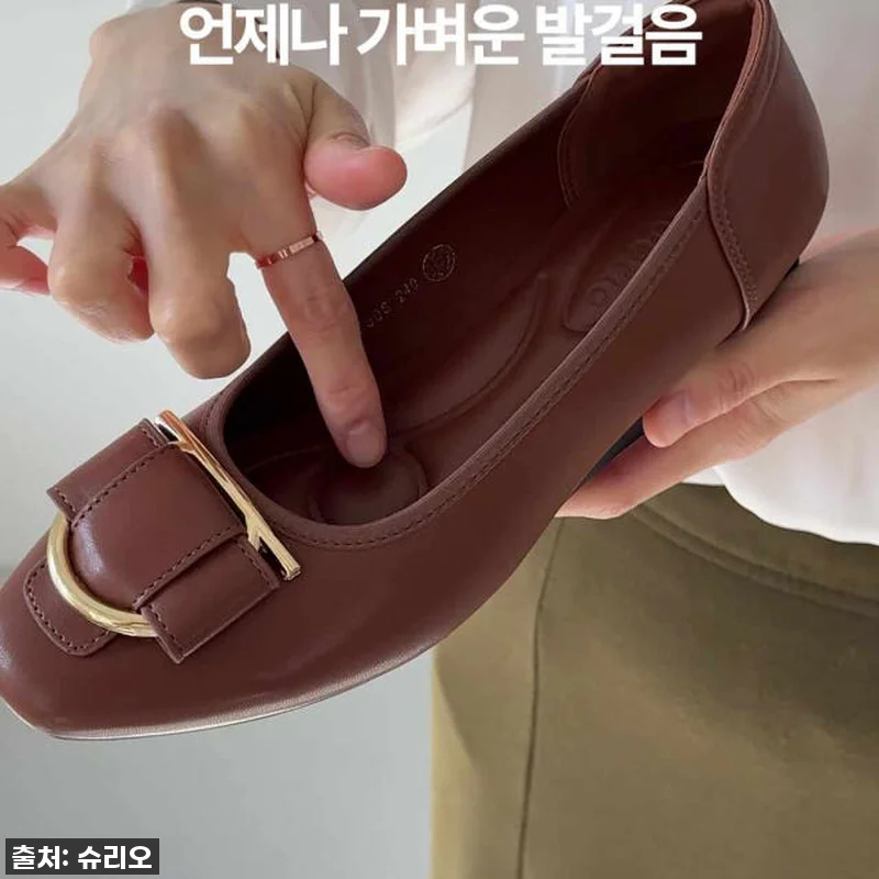 슈리오 키높이 소가죽 금장 리본 여성 관련 이미지 10