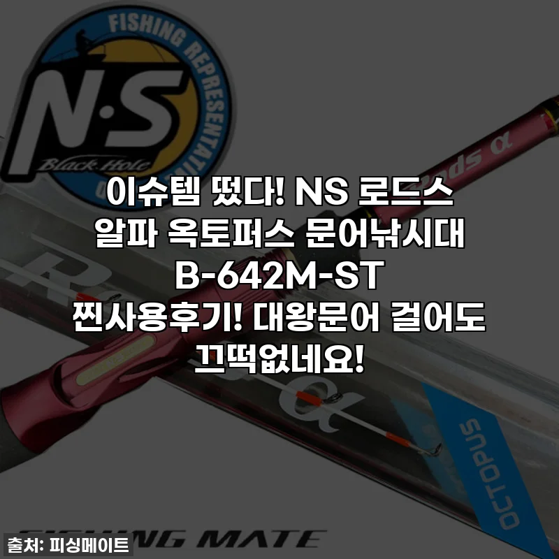 이슈템 떴다! NS 로드스 알파 옥토퍼스 문어낚시대 B-642M-ST 찐사용후기! 대왕문어 걸어도 끄떡없네요!