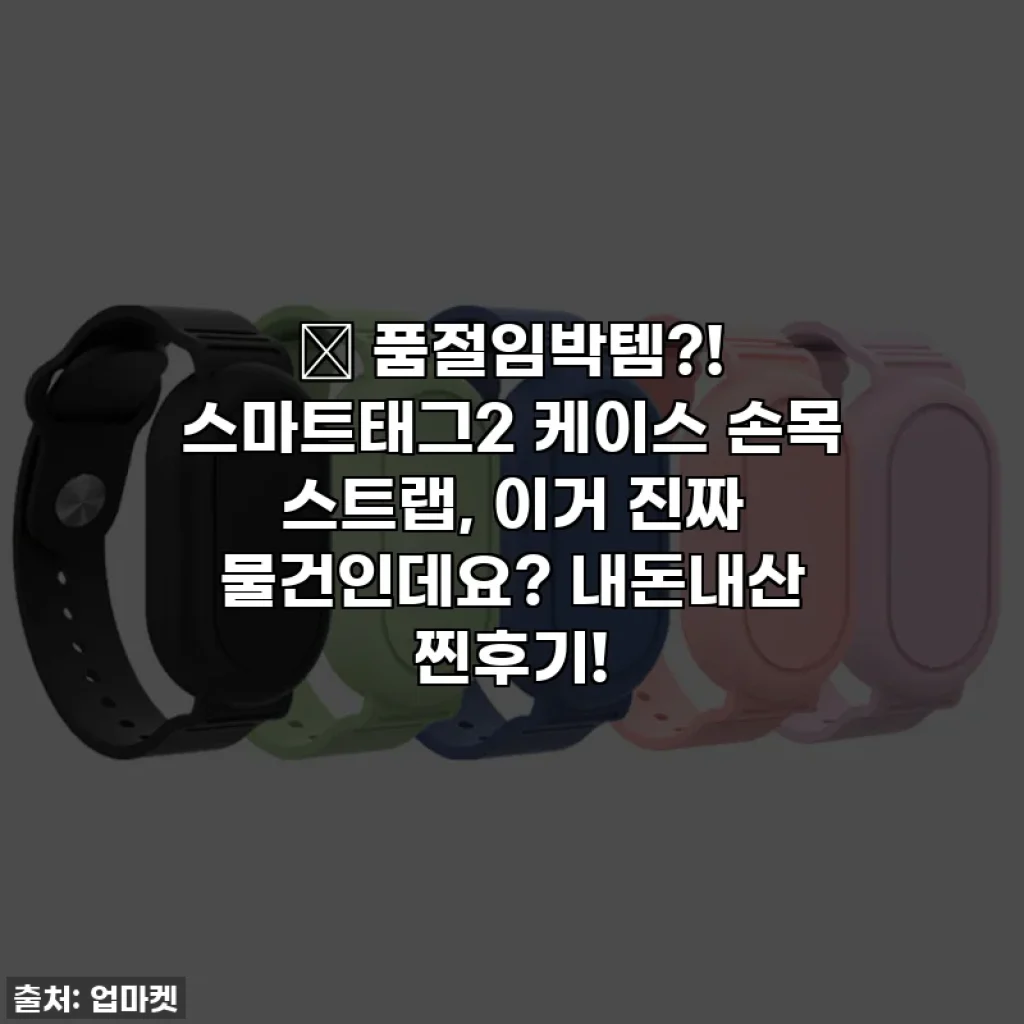 🔥 품절임박템?! 스마트태그2 케이스 손목 스트랩, 이거 진짜 물건인데요? 내돈내산 찐후기!