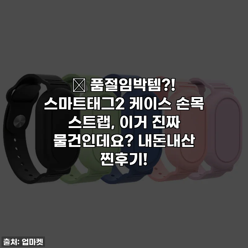 🔥 품절임박템?! 스마트태그2 케이스 손목 스트랩, 이거 진짜 물건인데요? 내돈내산 찐후기!