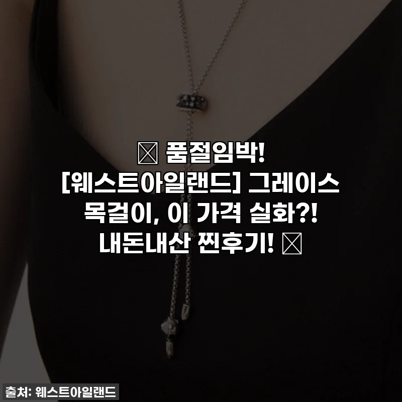 ✨ 품절임박! [웨스트아일랜드] 그레이스 목걸이, 이 가격 실화?! 내돈내산 찐후기! ✨