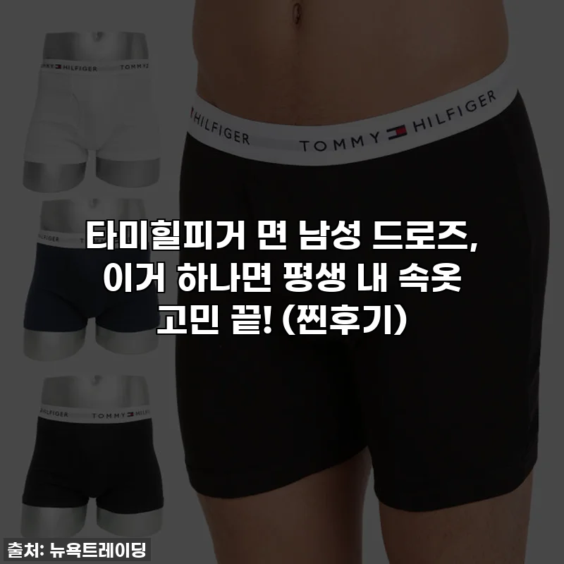타미힐피거 면 남성 드로즈, 이거 하나면 평생 내 속옷 고민 끝! (찐후기)