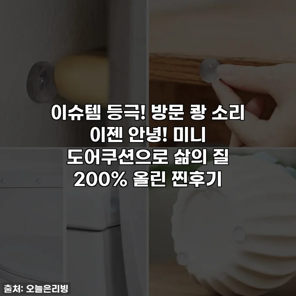 이슈템 등극! 방문 쾅 소리 이젠 안녕! 미니 도어쿠션으로 삶의 질 200% 올린 찐후기