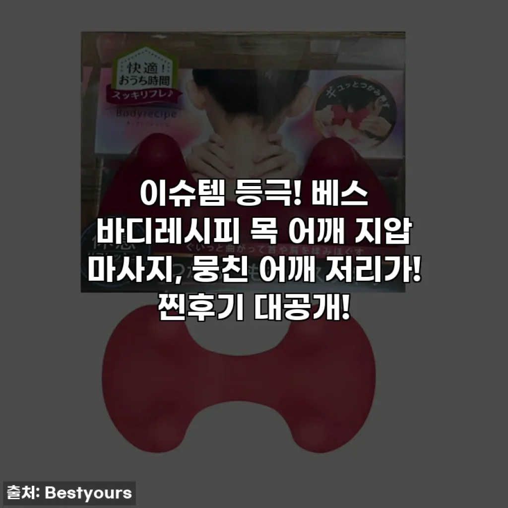 이슈템 등극! 베스 바디레시피 목 어깨 지압 마사지, 뭉친 어깨 저리가! 찐후기 대공개!