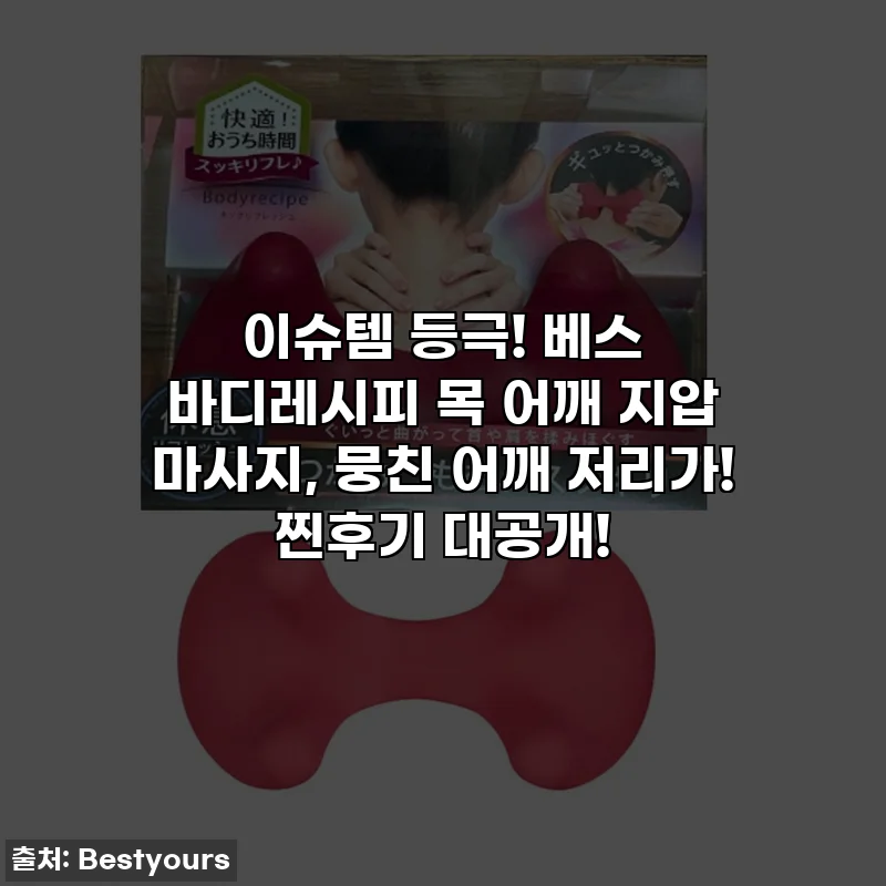이슈템 등극! 베스 바디레시피 목 어깨 지압 마사지, 뭉친 어깨 저리가! 찐후기 대공개!