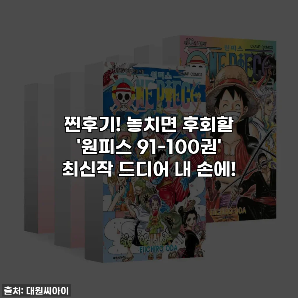 찐후기! 놓치면 후회할 '원피스 91-100권' 최신작 드디어 내 손에!