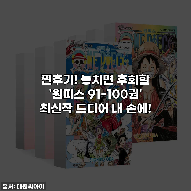 찐후기! 놓치면 후회할 '원피스 91-100권' 최신작 드디어 내 손에!