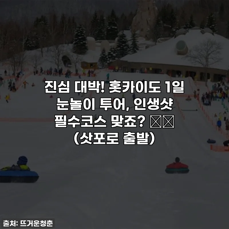 진심 대박! 홋카이도 1일 눈놀이 투어, 인생샷 필수코스 맞죠? ❄️ (삿포로 출발)