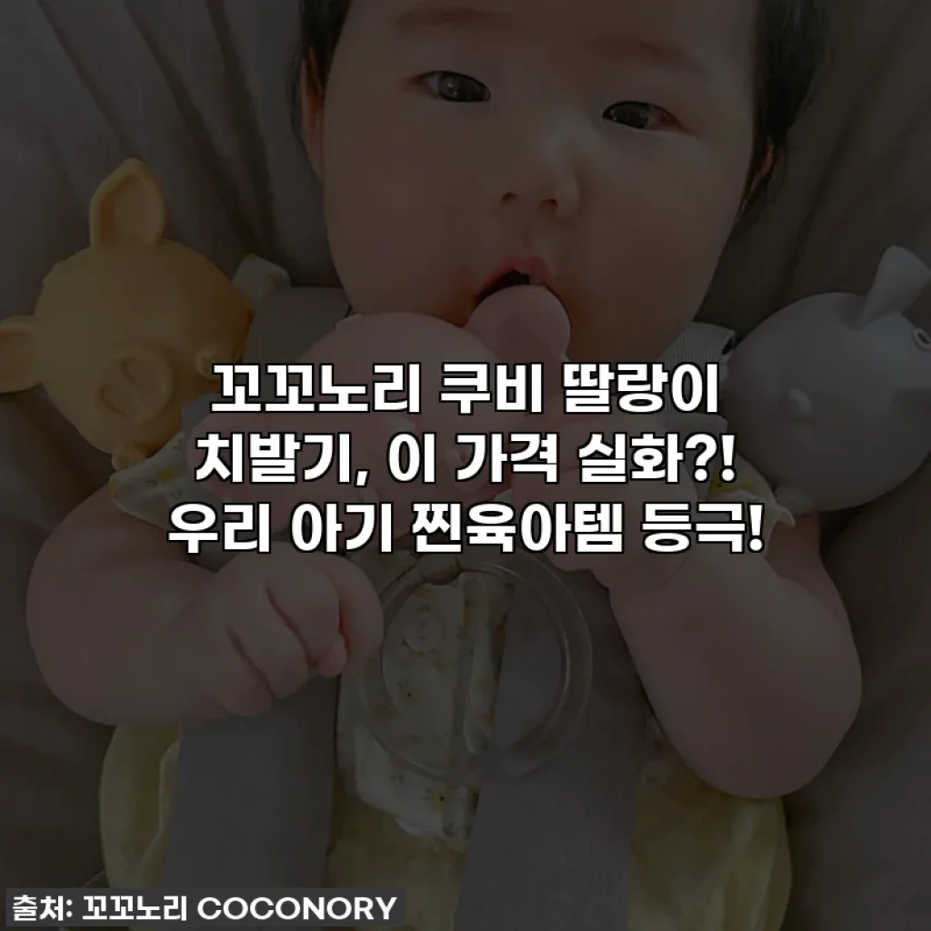 꼬꼬노리 쿠비 딸랑이 치발기, 이 가격 실화?! 우리 아기 찐육아템 등극!