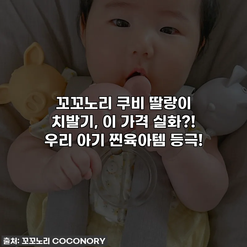 꼬꼬노리 쿠비 딸랑이 치발기, 이 가격 실화?! 우리 아기 찐육아템 등극!