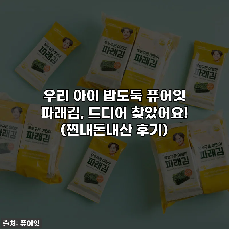 우리 아이 밥도둑 퓨어잇 파래김, 드디어 찾았어요! (찐내돈내산 후기)
