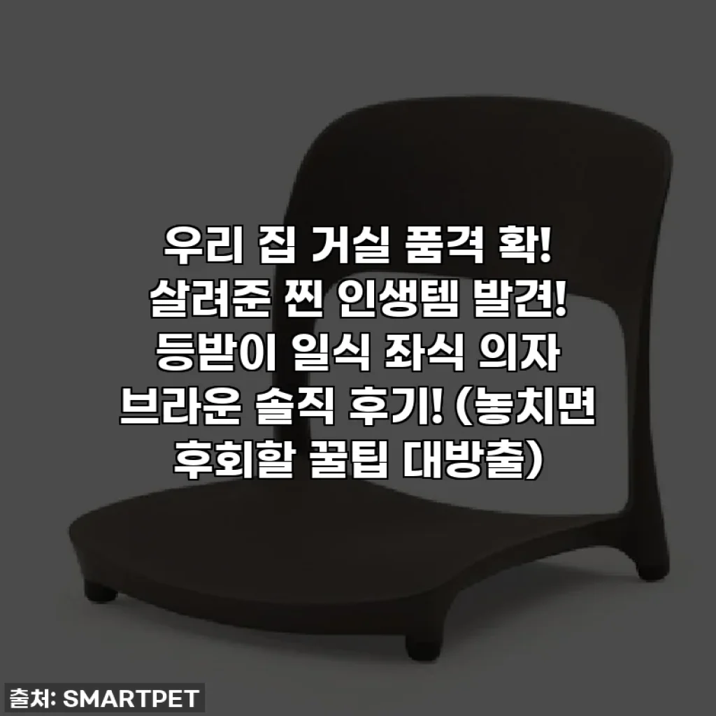 우리 집 거실 품격 확! 살려준 찐 인생템 발견! 등받이 일식 좌식 의자 브라운 솔직 후기! (놓치면 후회할 꿀팁 대방출)