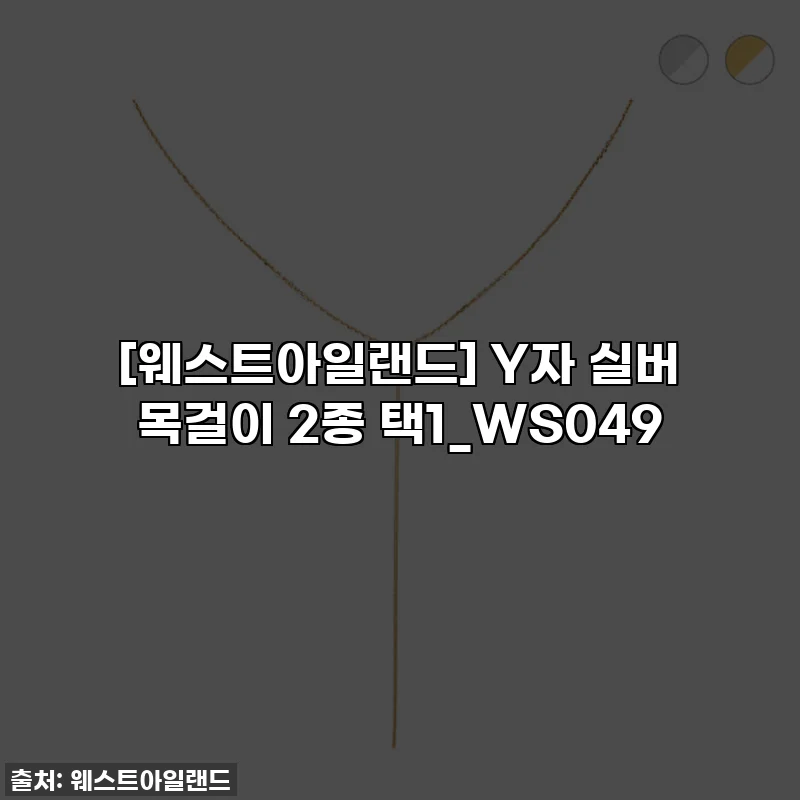 [웨스트아일랜드] Y자 실버 목걸이 2종 택1_WS049