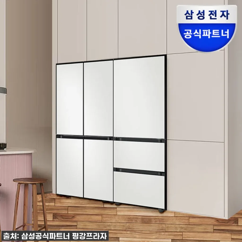 로망 실현! 삼성 비스포크 AI 냉장고 & 김치냉장고 세트, 코타화이트로 주방이 갤러리 됐어요!