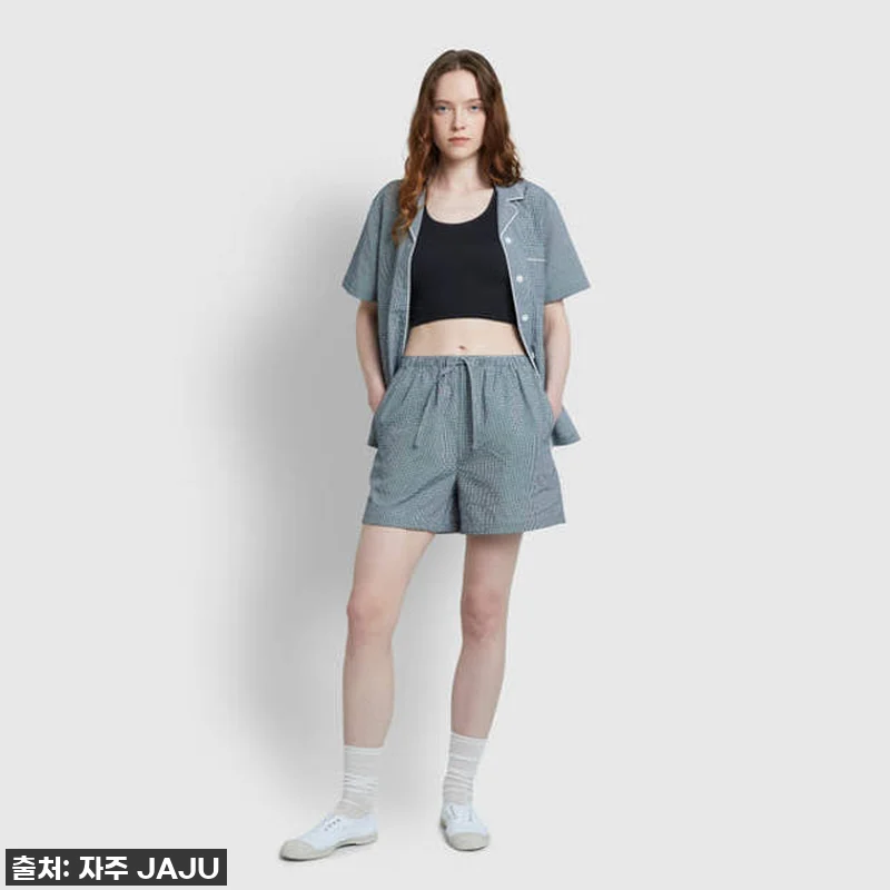 [JAJU/자주] 여 시어서커 체크 관련 이미지 5