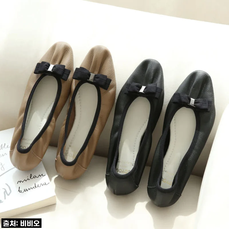 🎁 ✨인생 플랫슈즈 발견! 천연소가죽 리본플랫, 이건 무조건 사야해! 찐후기 공개✨ 🎁