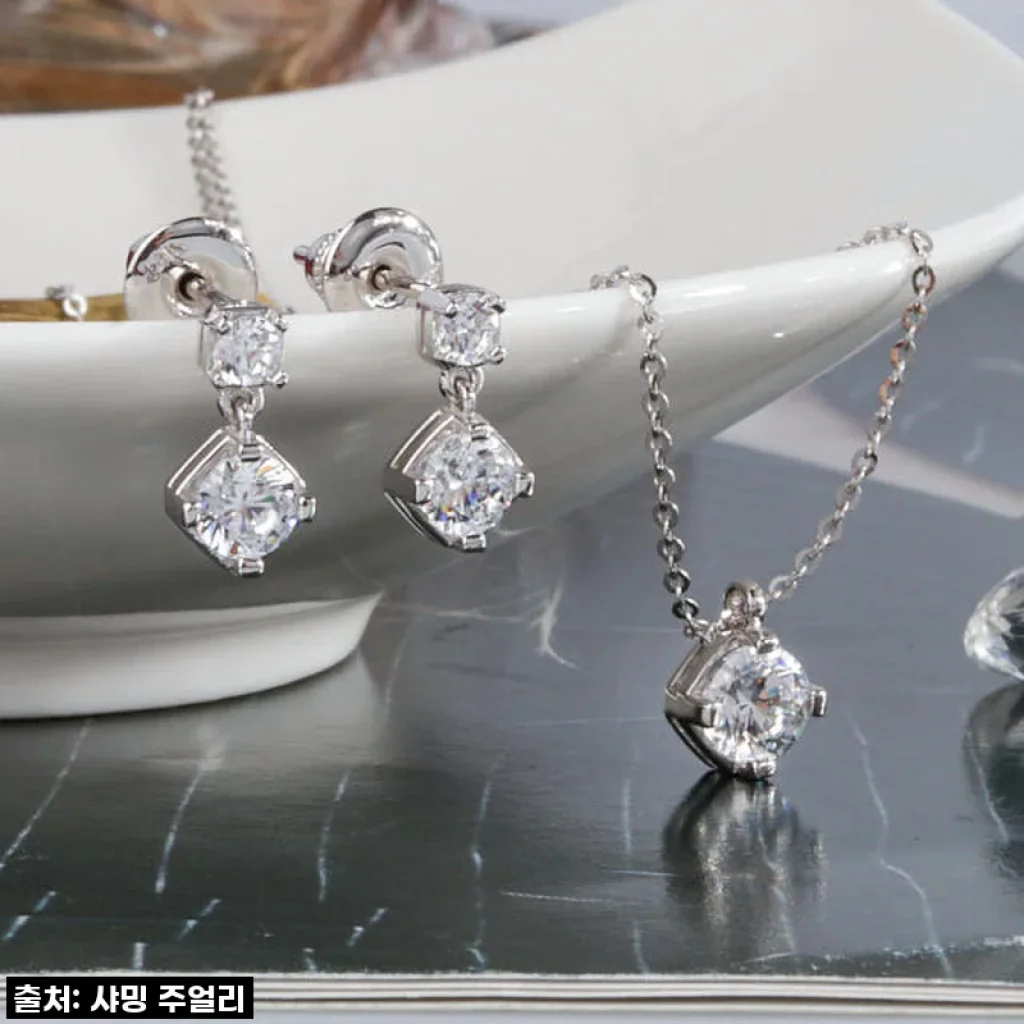 💖인생템 등극! 3부 5부 랩 다이아 세트, 메리 목걸이 귀걸이로 특별한 날 완벽 변신!💎 (내돈내산 찐후기)