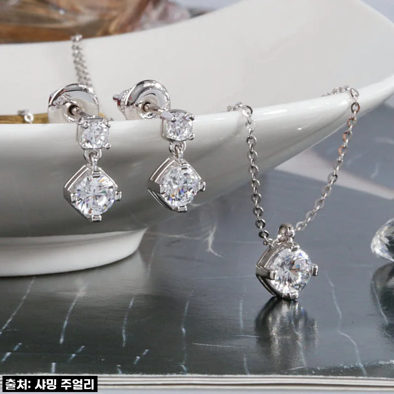 💖인생템 등극! 3부 5부 랩 다이아 세트, 메리 목걸이 귀걸이로 특별한 날 완벽 변신!💎 (내돈내산 찐후기)