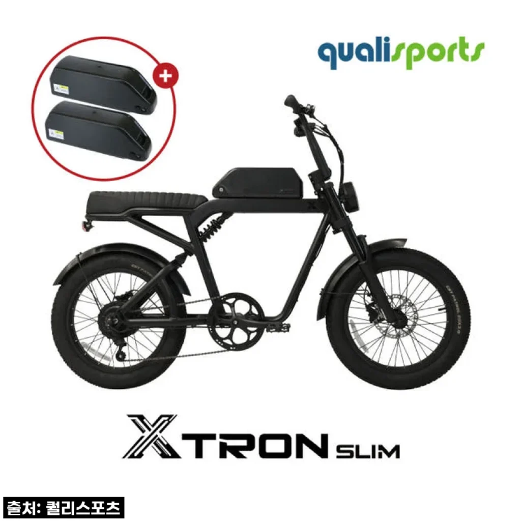 퀄리스포츠 엑스트론 슬림 48V 500W 10Ah 고출력 자토바이 전기자전거 팻바이크