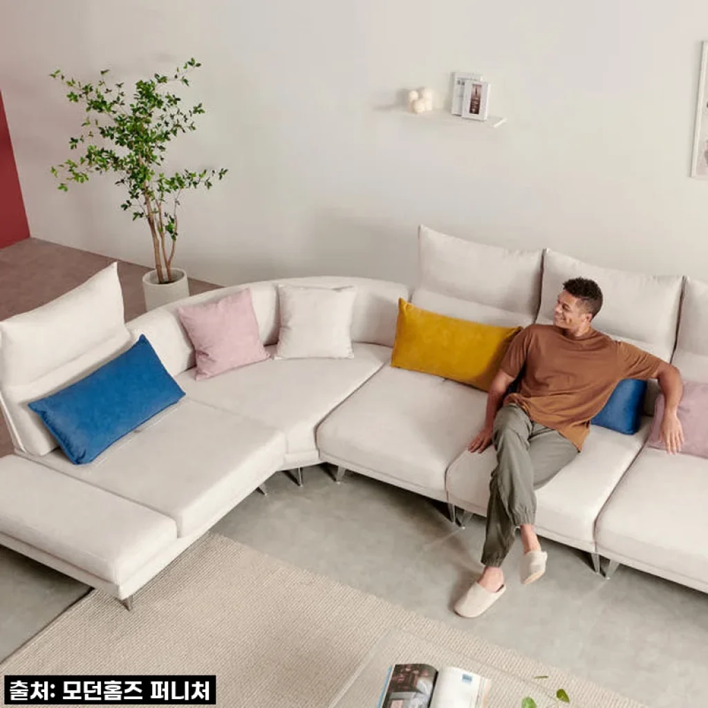 우리집 거실 분위기 싹 바꾼! 모던홈즈 우노 코너 스윙 패브릭 소파, 찐 만족 후기!