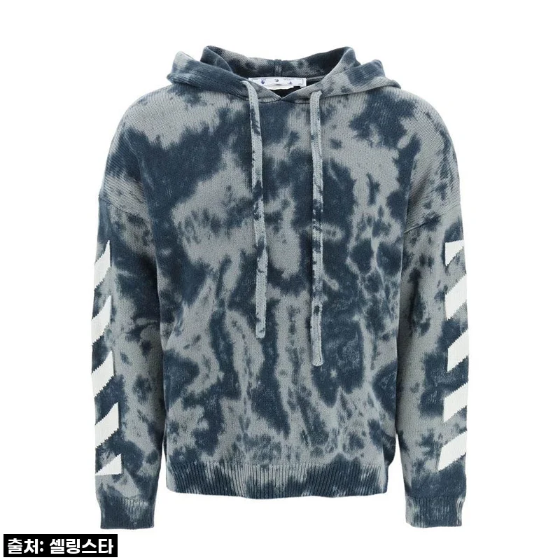 드디어 내 손에! 품절대란 오프화이트 애로우 타이다이 니트 후드, 직접 입어보니 (OMHA169F22KNI001)