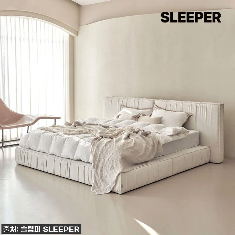 슬립퍼 시크 패브릭침대 라지킹 프레임 관련 이미지 1