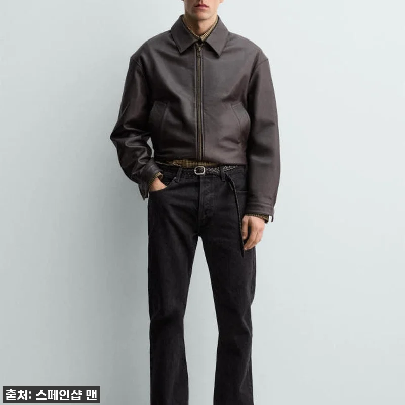 자라 프리미엄 레더 봄버 재킷 X 아 관련 이미지 1