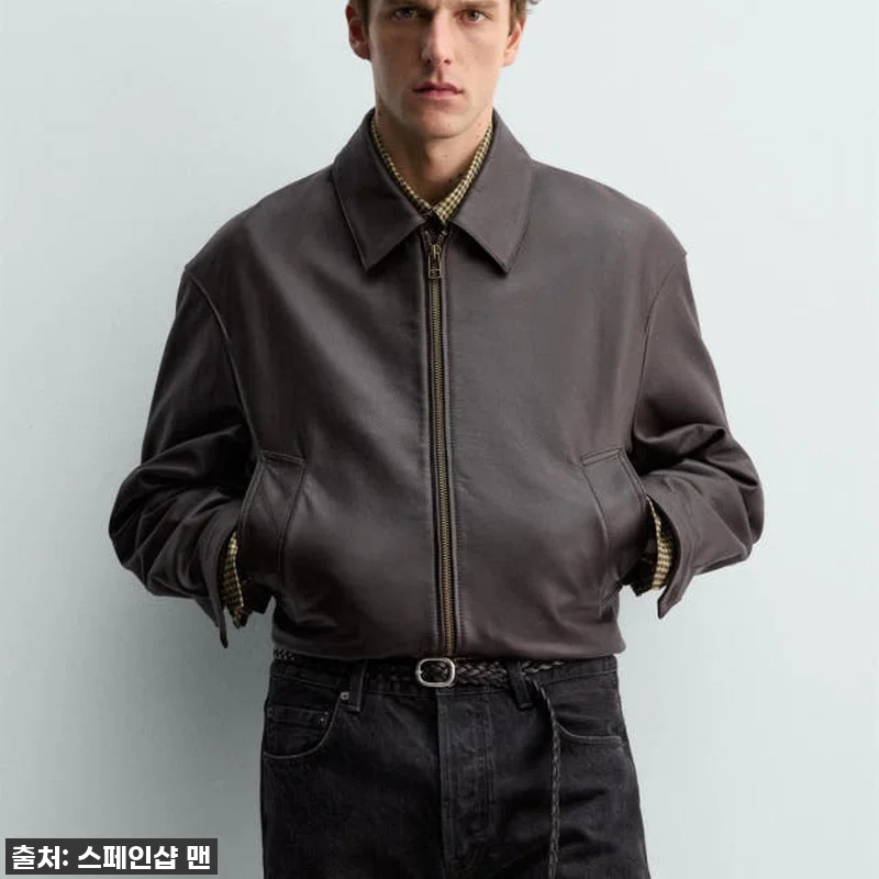 자라 프리미엄 레더 봄버 재킷 X 아 관련 이미지 2