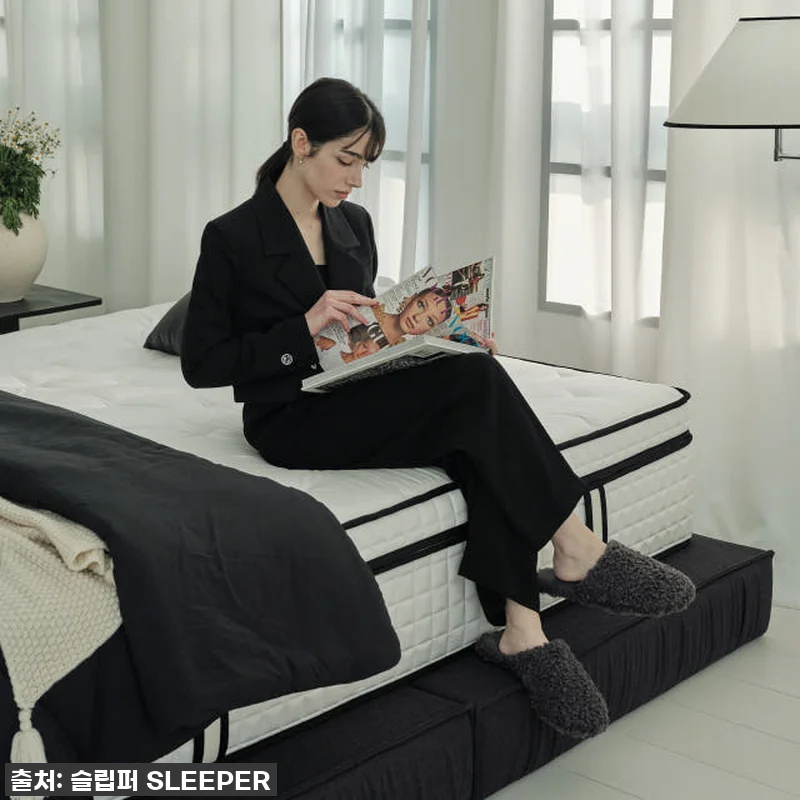 슬립퍼 시크 패브릭침대 라지킹 프레임 관련 이미지 5