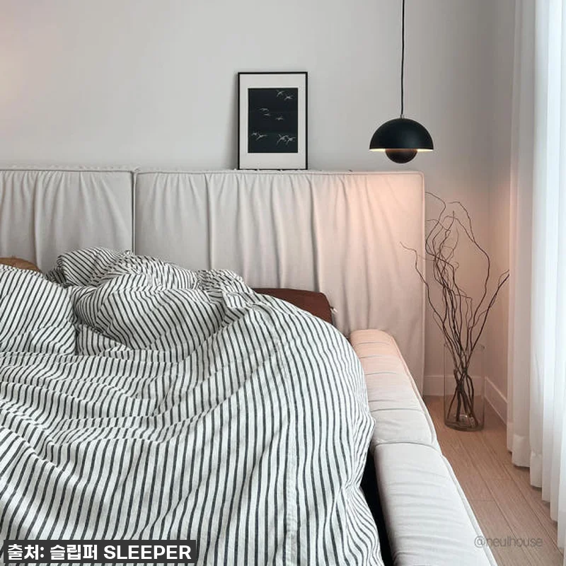 슬립퍼 시크 패브릭침대 라지킹 프레임 관련 이미지 6