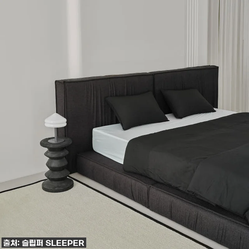슬립퍼 시크 패브릭침대 라지킹 프레임 관련 이미지 7