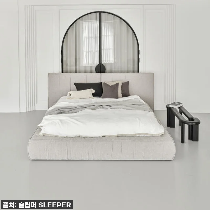 슬립퍼 시크 패브릭침대 라지킹 프레임 관련 이미지 9