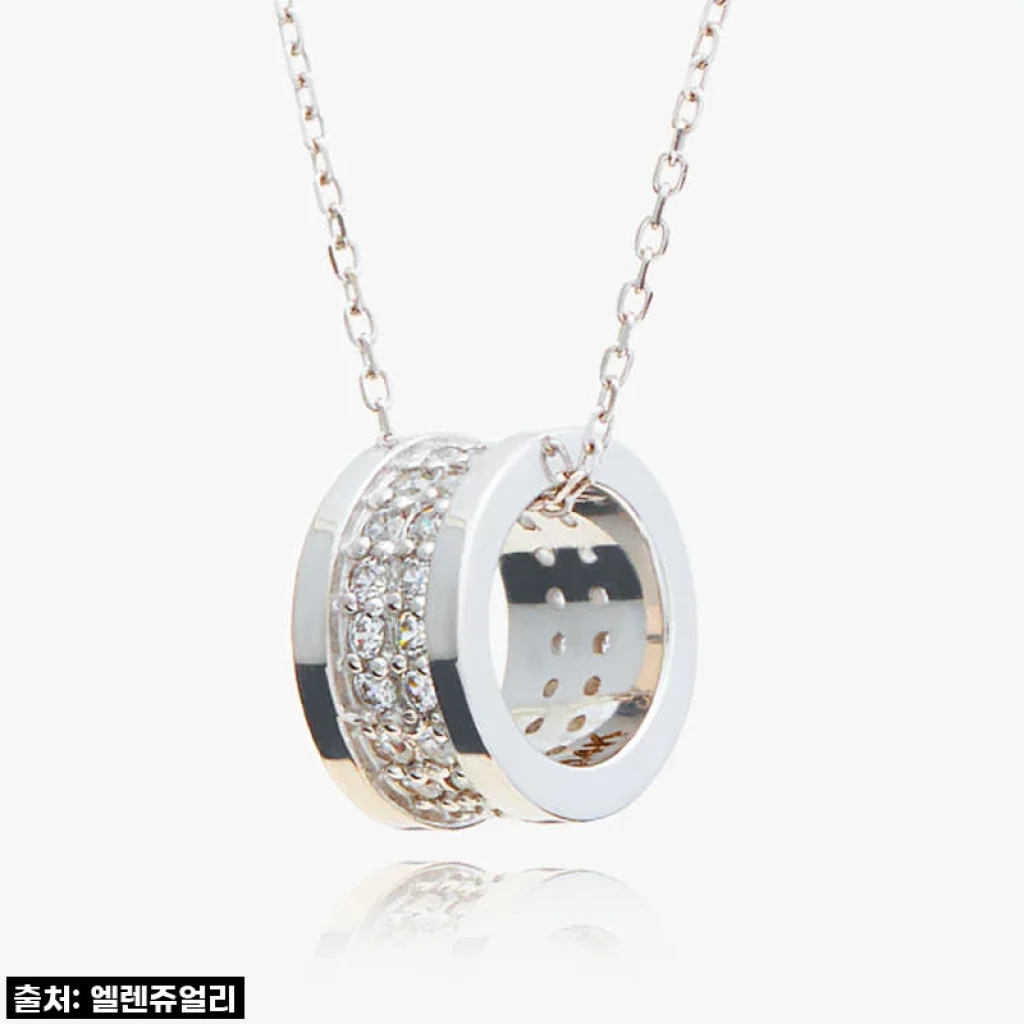 영롱함에 심쿵! 14K 화이트 서큐버스 링 금 목걸이, 제 데일리 문신템 등극했어요!