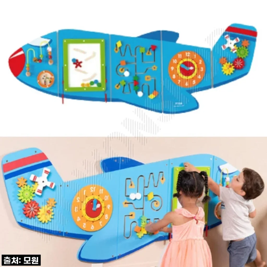우리 아이 방을 환하게 밝혀준 아기 원목 벽걸이 비행기 장난감, 직접 달아보니 정말 잘 샀어요!