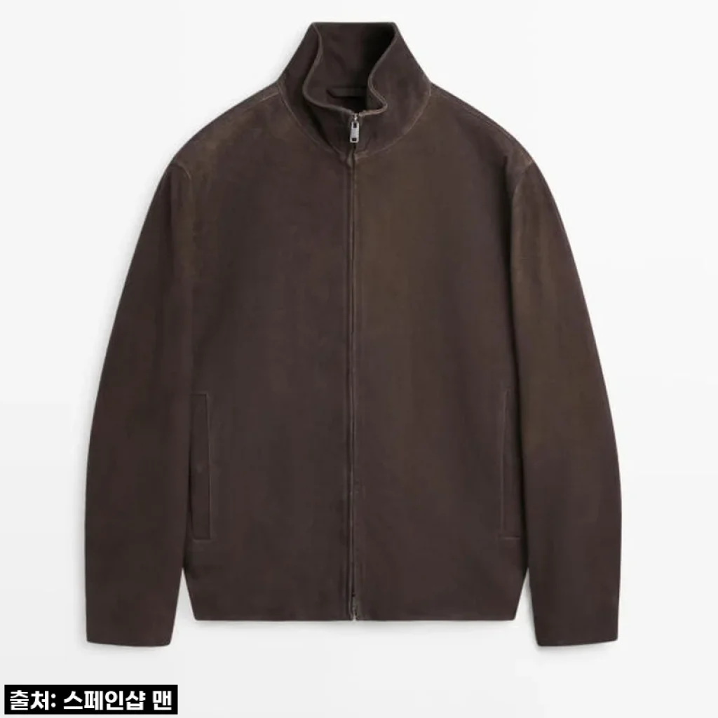은은한 고급스러움, 마시모두띠 스웨이드 고트스킨 레더 집업 재킷 직접 입어보니!