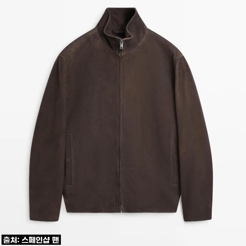 은은한 고급스러움, 마시모두띠 스웨이드 고트스킨 레더 집업 재킷 직접 입어보니!